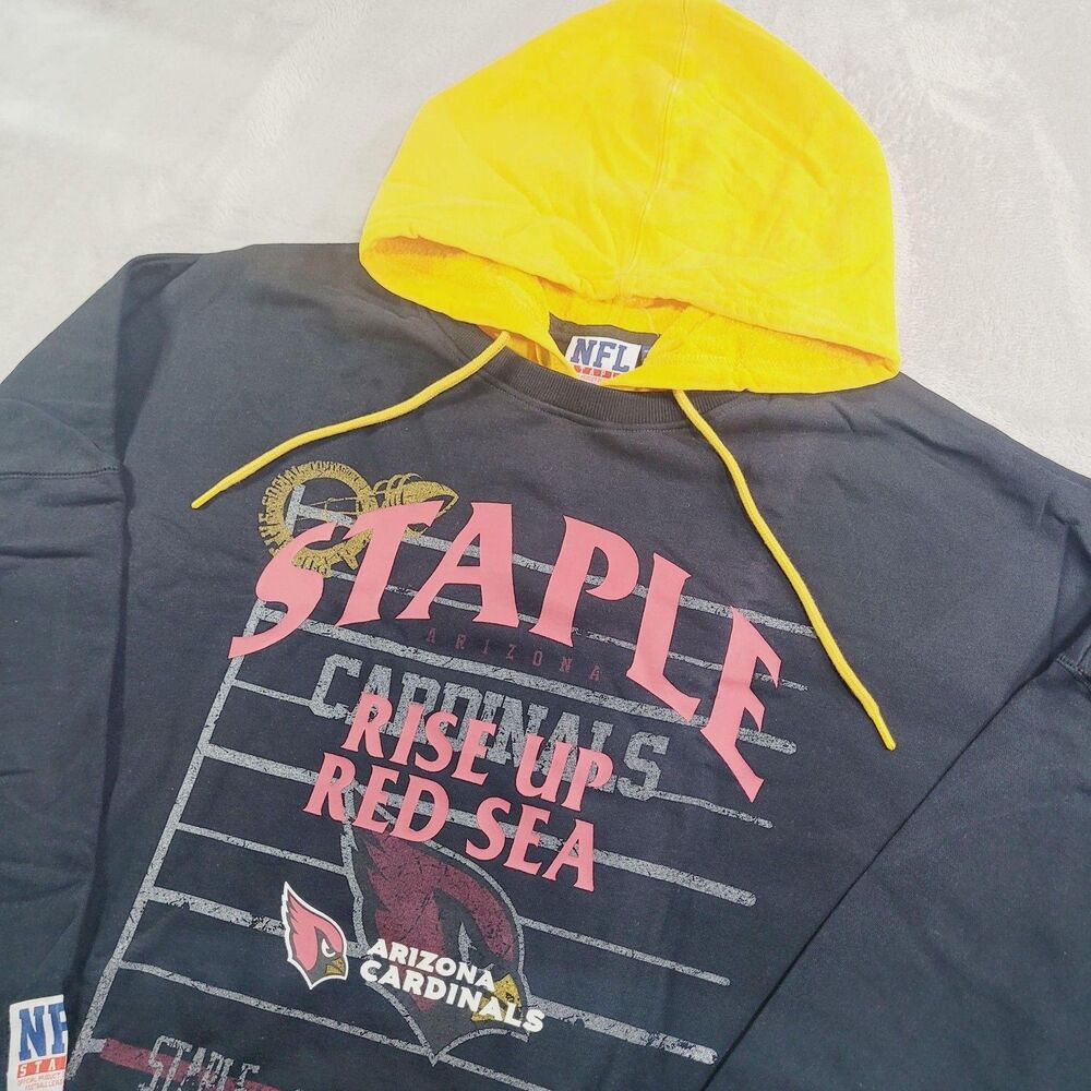 Arizona Cardinals Sweatshirt Mens 2XL Black NFL Football NFL Staple Hoodie